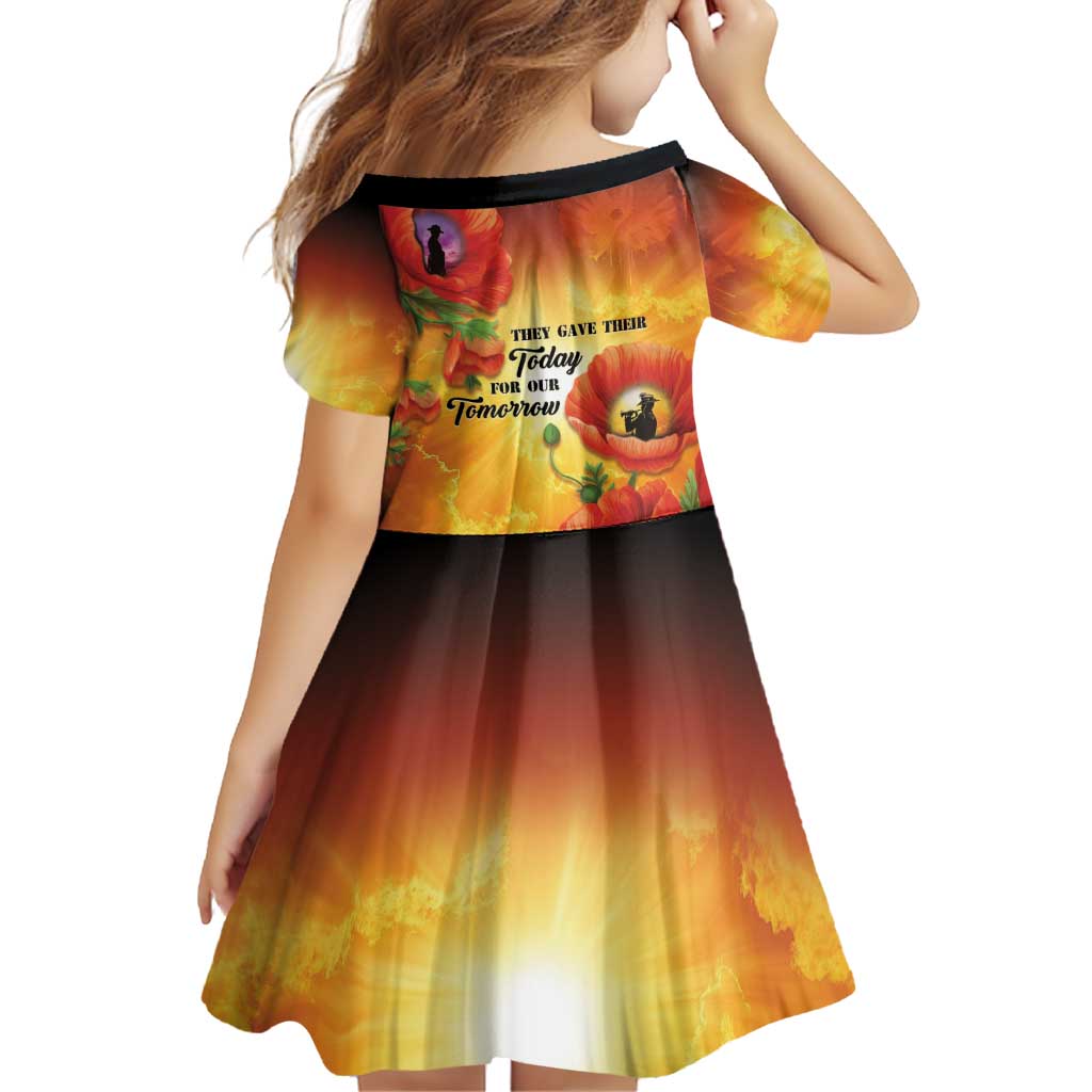 ANZAC Day Red Poppy Family Matching Off Shoulder Short Dress and Hawaiian Shirt Honoring The ANZAC Spirit