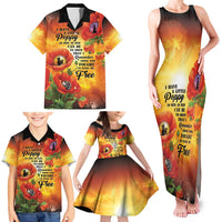 ANZAC Day Red Poppy Family Matching Tank Maxi Dress and Hawaiian Shirt Honoring The ANZAC Spirit