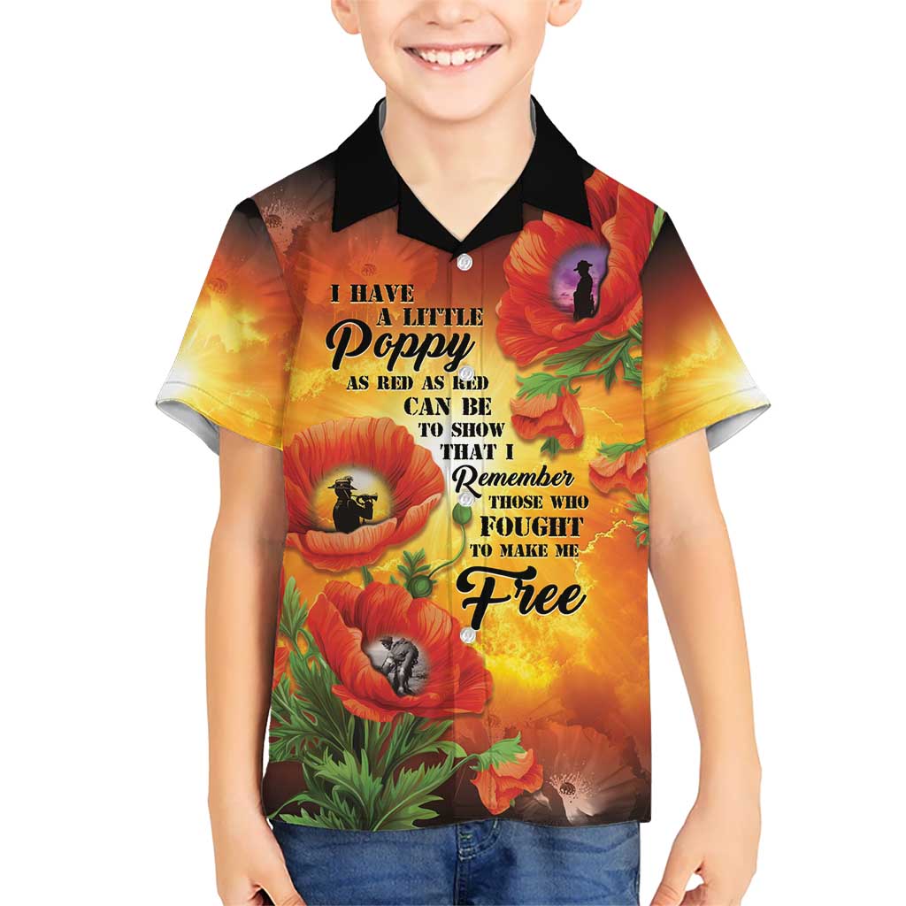 ANZAC Day Red Poppy Hawaiian Shirt Honoring The ANZAC Spirit