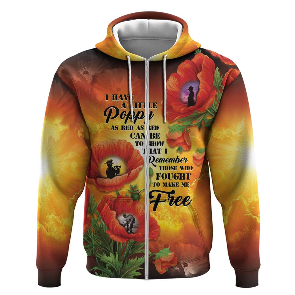 ANZAC Day Red Poppy Hoodie Honoring The ANZAC Spirit