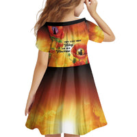ANZAC Day Red Poppy Kid Short Sleeve Dress Honoring The ANZAC Spirit