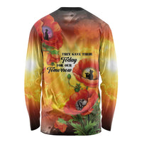 ANZAC Day Red Poppy Long Sleeve Shirt Honoring The ANZAC Spirit