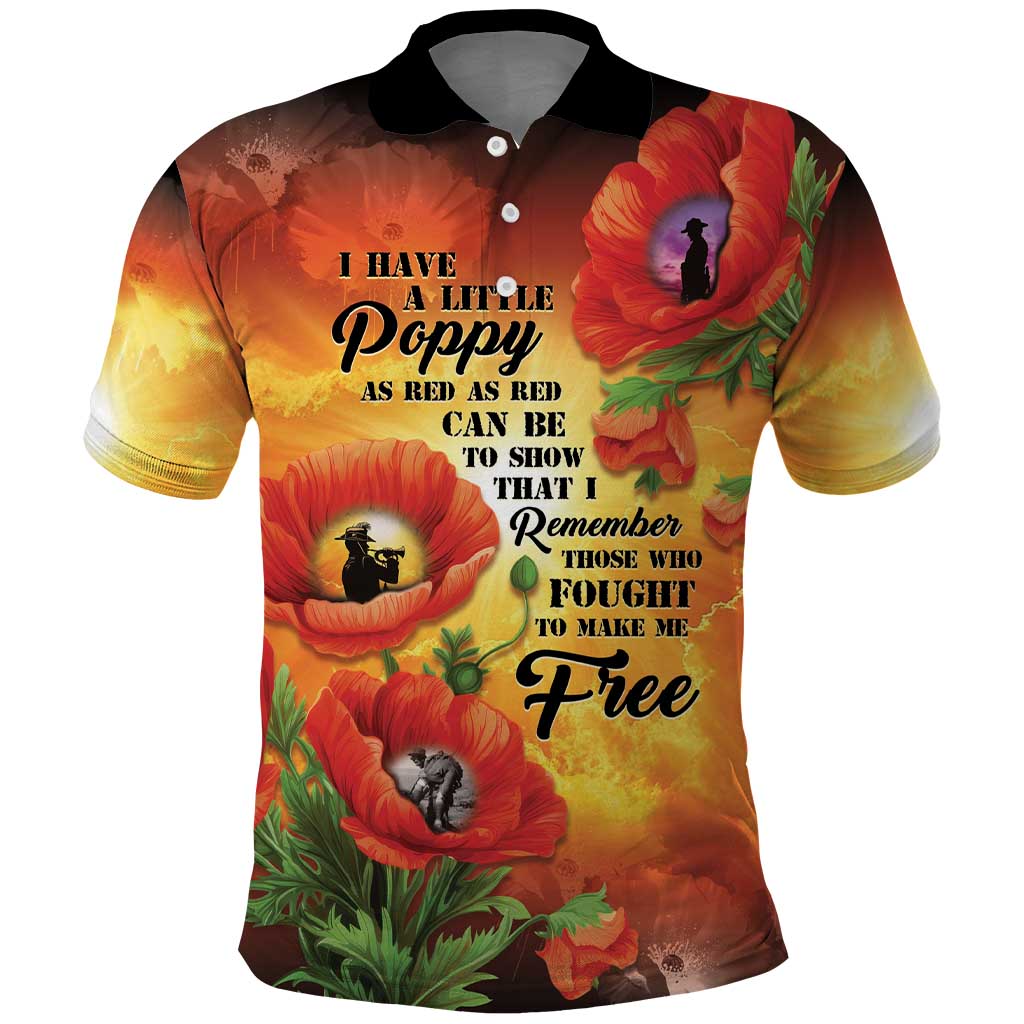 ANZAC Day Red Poppy Polo Shirt Honoring The ANZAC Spirit