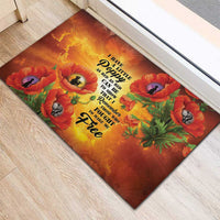 ANZAC Day Red Poppy Rubber Doormat Honoring The ANZAC Spirit