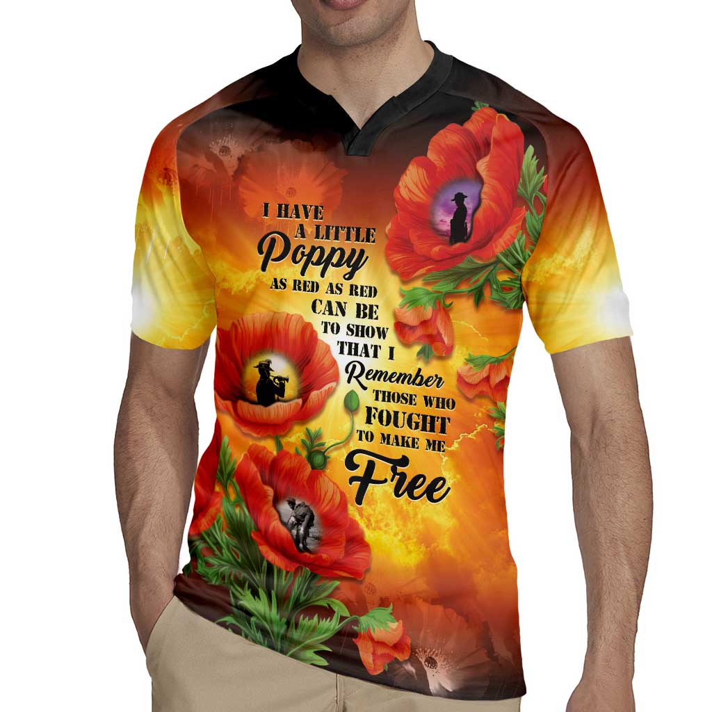 ANZAC Day Red Poppy Rugby Jersey Honoring The ANZAC Spirit LT05 - Polynesian Pride