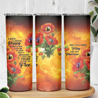 ANZAC Day Red Poppy Skinny Tumbler Honoring The ANZAC Spirit LT05 - Polynesian Pride