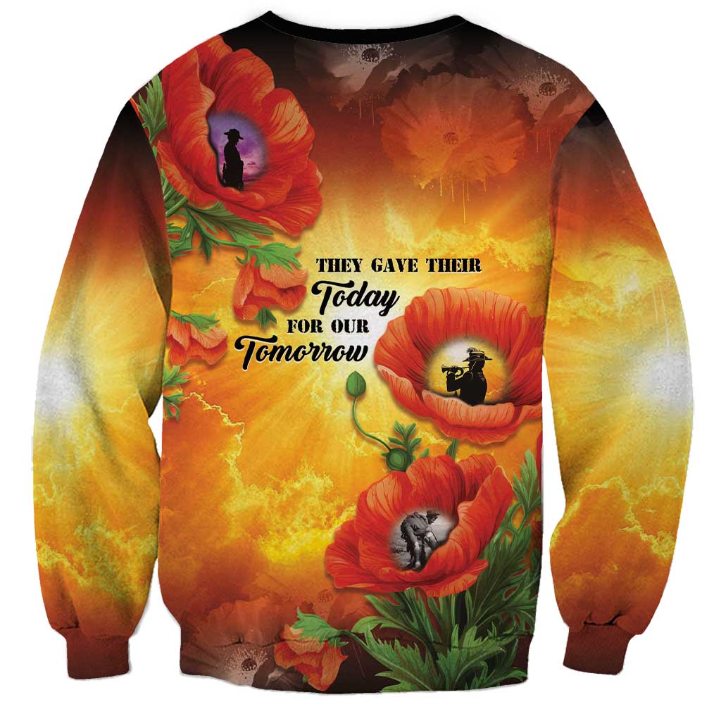 ANZAC Day Red Poppy Sweatshirt Honoring The ANZAC Spirit