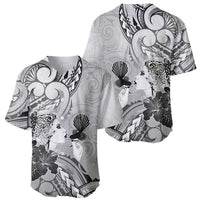 Aotearoa Maori Wahine Baseball Jersey Fantail Bird Black Gold Marble