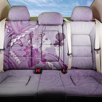 Aotearoa Maori Wahine Back Car Seat Cover Fantail Bird Purple Gold Marble