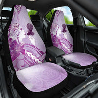 Aotearoa Maori Wahine Car Seat Cover Fantail Bird Purple Gold Marble