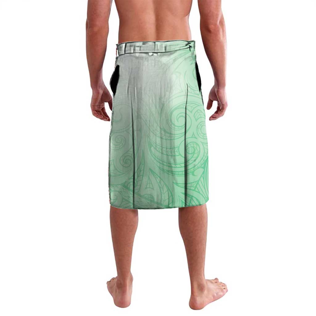 Aotearoa Maori Wahine Lavalava Fantail Bird Green Gold Marble