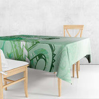 Aotearoa Maori Wahine Tablecloth Fantail Bird Green Gold Marble LT05 - Polynesian Pride