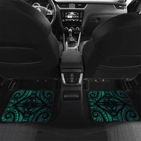 New Zealand Darts Car Mats Maori Koru Dartboard Turquoise Flame