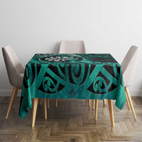New Zealand Darts Tablecloth Maori Koru Dartboard Turquoise Flame