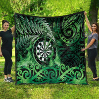 New Zealand Darts Quilt Maori Koru Dartboard Green Flame