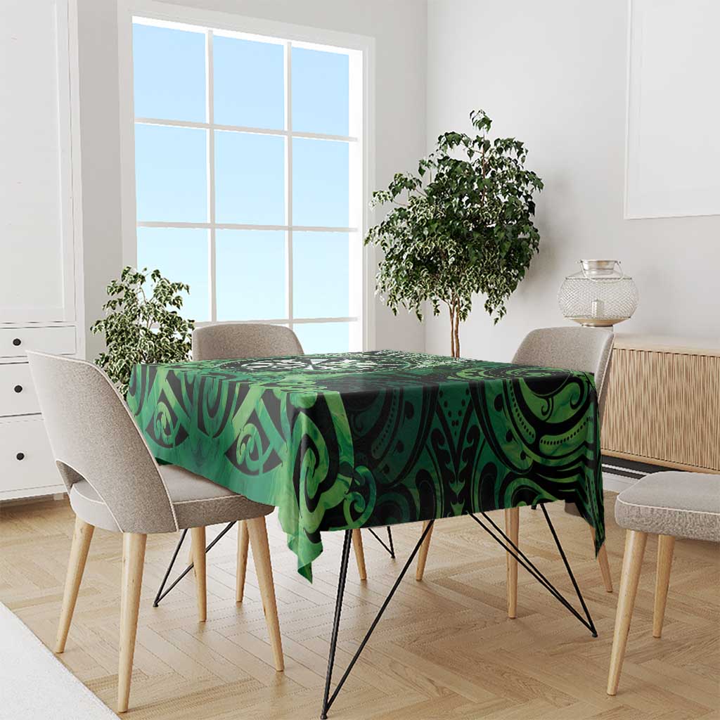 New Zealand Darts Tablecloth Maori Koru Dartboard Green Flame