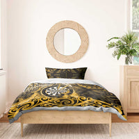 New Zealand Darts Bedding Set Maori Koru Dartboard Gold Flame