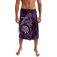 Personalised New Zealand Darts Lavalava Maori Koru Dartboard Purple Flame