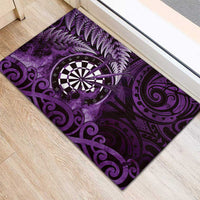 New Zealand Darts Rubber Doormat Maori Koru Dartboard Purple Flame