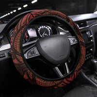New Zealand Darts Steering Wheel Cover Maori Koru Dartboard Red Flame