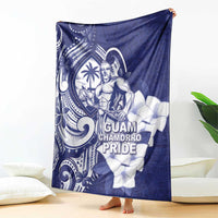 Guam Chief Quipuha Blanket Polynesian Pattern With Guasali Flowers