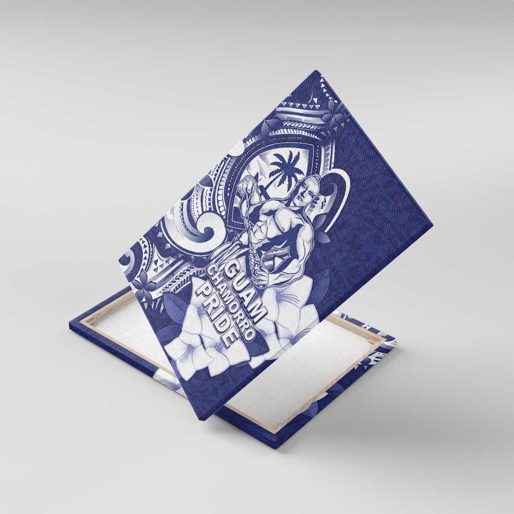 Guam Chief Quipuha Canvas Wall Art Polynesian Pattern With Guasali Flowers