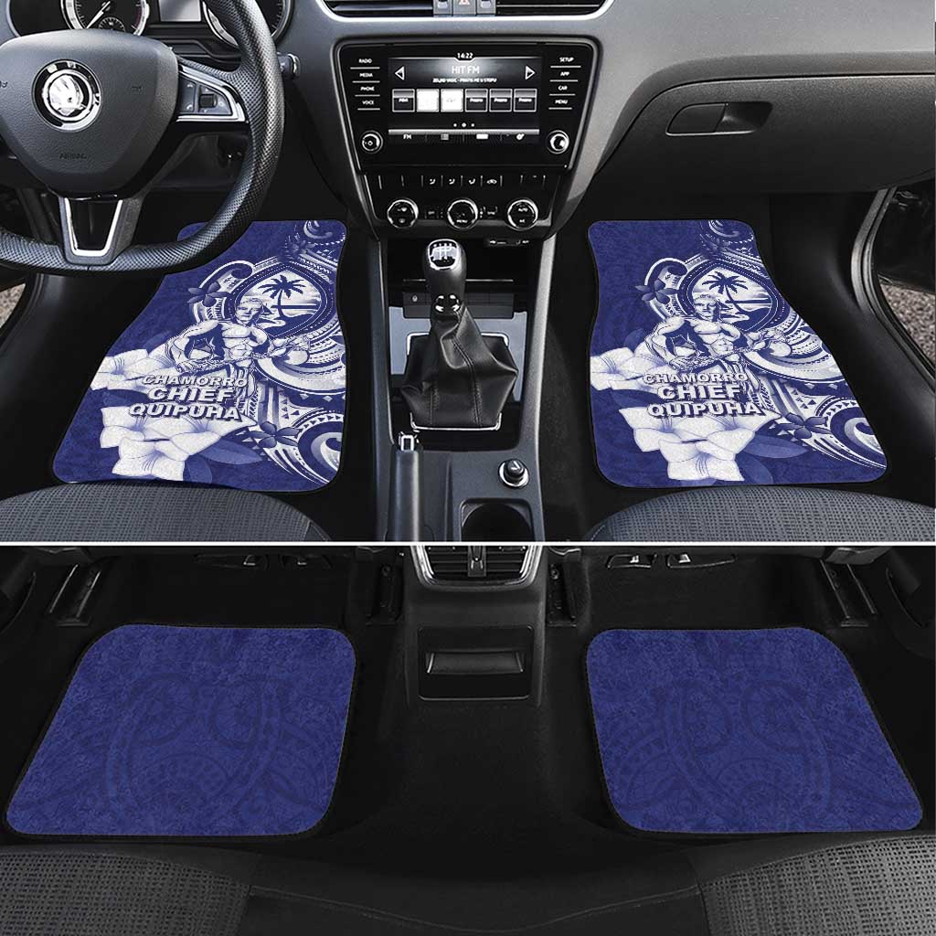 Guam Chief Quipuha Car Mats Polynesian Pattern With Guasali Flowers