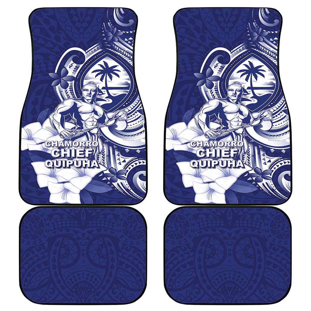 Guam Chief Quipuha Car Mats Polynesian Pattern With Guasali Flowers