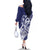 Guam Chief Quipuha Family Matching Off The Shoulder Long Sleeve Dress and Hawaiian Shirt Polynesian Pattern With Guasali Flowers