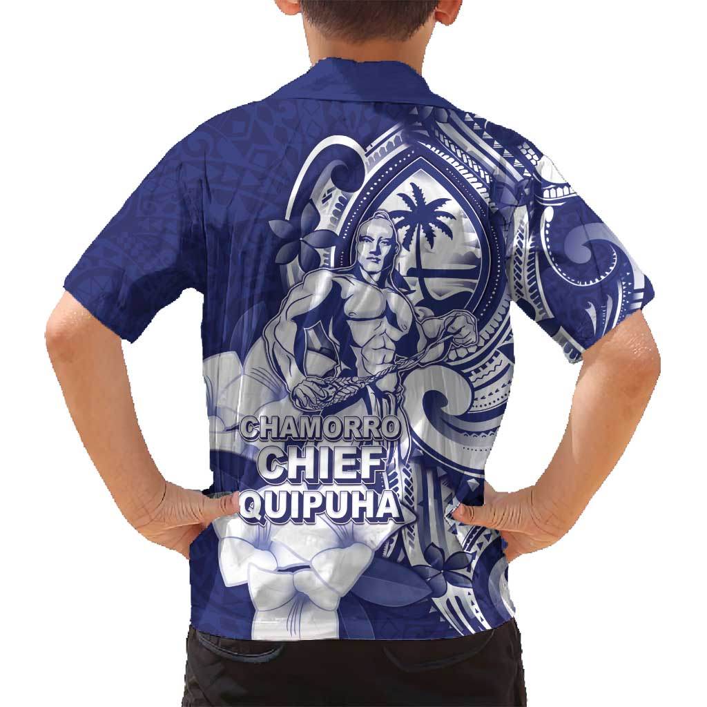 Guam Chief Quipuha Family Matching Puletasi and Hawaiian Shirt Polynesian Pattern With Guasali Flowers