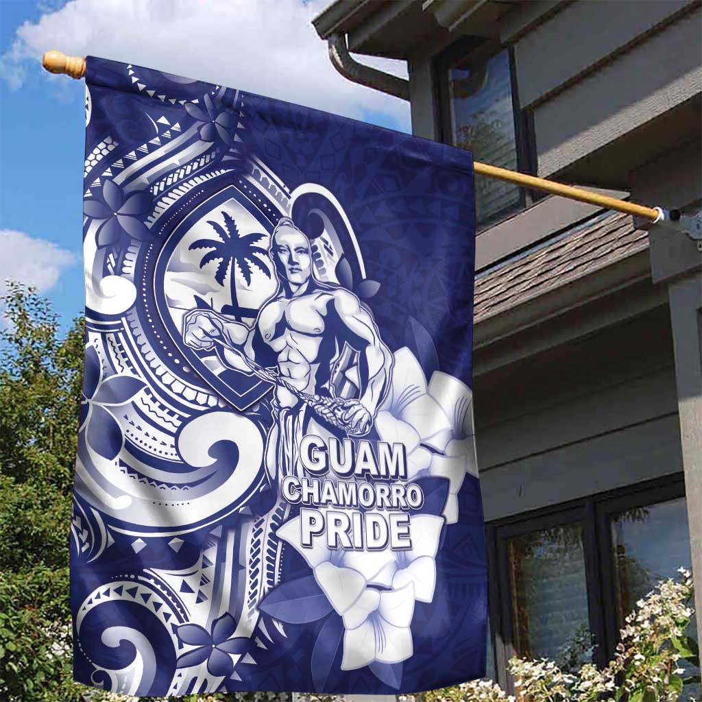 Guam Chief Quipuha Garden Flag Polynesian Pattern With Guasali Flowers
