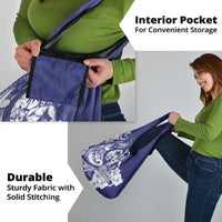 Guam Chief Quipuha Grocery Bag Polynesian Pattern With Guasali Flowers