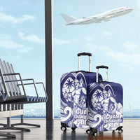 Guam Chief Quipuha Luggage Cover Polynesian Pattern With Guasali Flowers