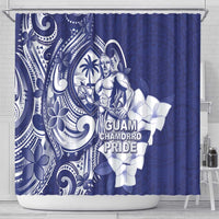 Guam Chief Quipuha Shower Curtain Polynesian Pattern With Guasali Flowers