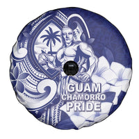Guam Chief Quipuha Spare Tire Cover Polynesian Pattern With Guasali Flowers