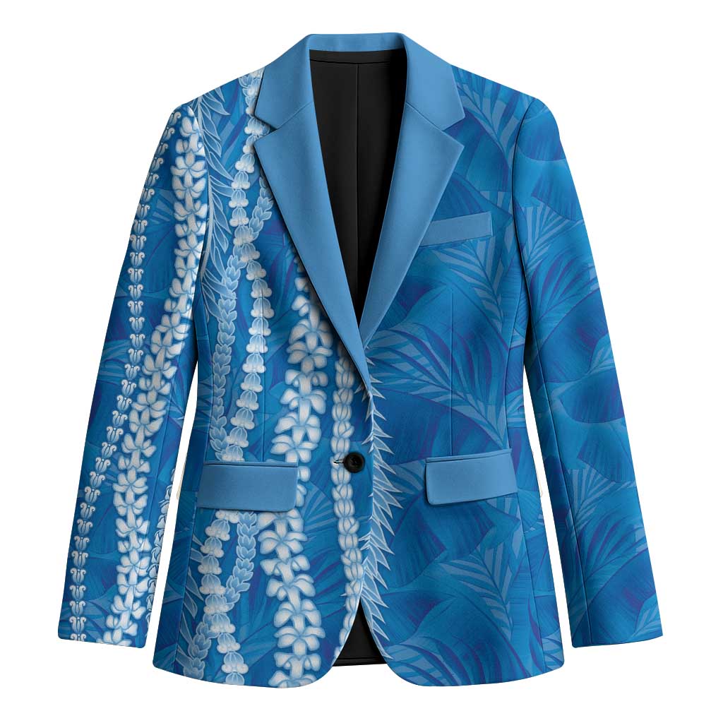 Hawaii Prince Kuhio Blazer Blue Hawaiian Lau Maia With Leis