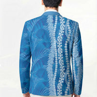 Hawaii Prince Kuhio Blazer Blue Hawaiian Lau Maia With Leis