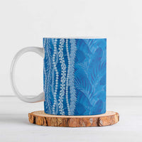 Hawaii Prince Kuhio Ceramic Mug Blue Hawaiian Lau Maia With Leis