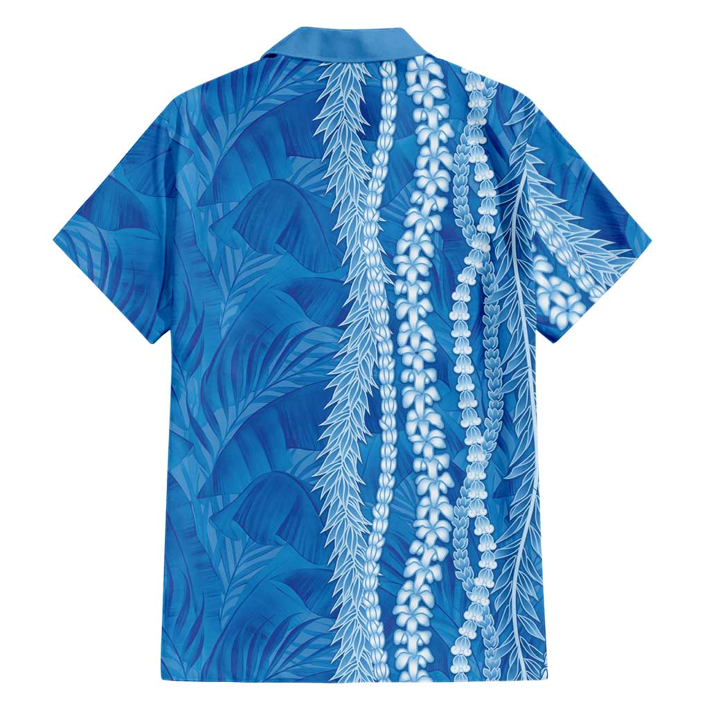 Hawaii Prince Kuhio Family Matching Mermaid Dress and Hawaiian Shirt Blue Hawaiian Lau Maia With Leis LT05 - Polynesian Pride