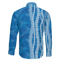 Hawaii Prince Kuhio Family Matching Off Shoulder Maxi Dress and Hawaiian Shirt Blue Hawaiian Lau Maia With Leis LT05 - Polynesian Pride