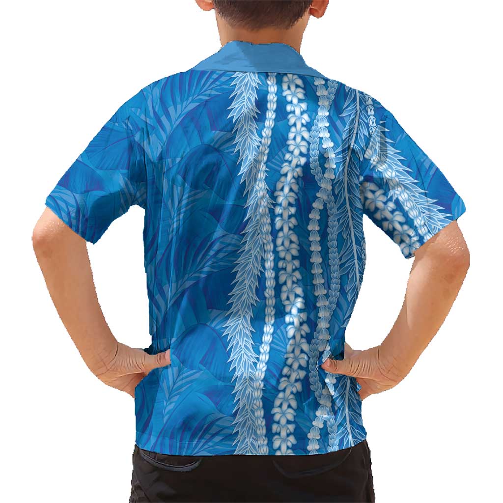 Hawaii Prince Kuhio Family Matching Summer Maxi Dress and Hawaiian Shirt Blue Hawaiian Lau Maia With Leis LT05 - Polynesian Pride
