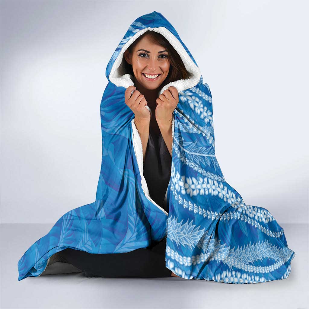 Hawaii Prince Kuhio Hooded Blanket Blue Hawaiian Lau Maia With Leis