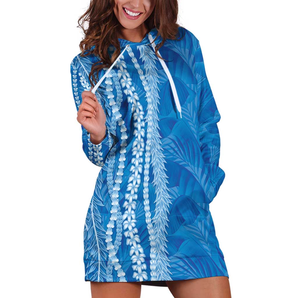 Hawaii Prince Kuhio Hoodie Dress Blue Hawaiian Lau Maia With Leis