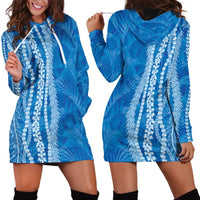 Hawaii Prince Kuhio Hoodie Dress Blue Hawaiian Lau Maia With Leis LT05 - Polynesian Pride