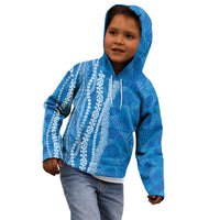 Hawaii Prince Kuhio Kid Hoodie Blue Hawaiian Lau Maia With Leis