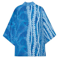 Hawaii Prince Kuhio Kimono Blue Hawaiian Lau Maia With Leis