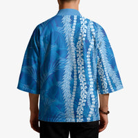 Hawaii Prince Kuhio Kimono Blue Hawaiian Lau Maia With Leis