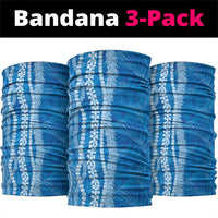 Hawaii Prince Kuhio Neck Gaiter Blue Hawaiian Lau Maia With Leis LT05 package One Size: 25*50cm Blue - Polynesian Pride