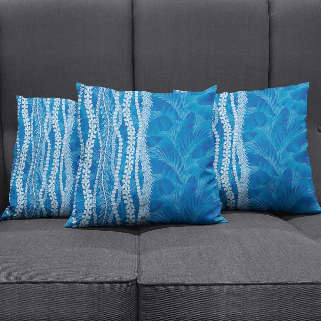 Hawaii Prince Kuhio Pillow Cover Blue Hawaiian Lau Maia With Leis LT05 - Polynesian Pride