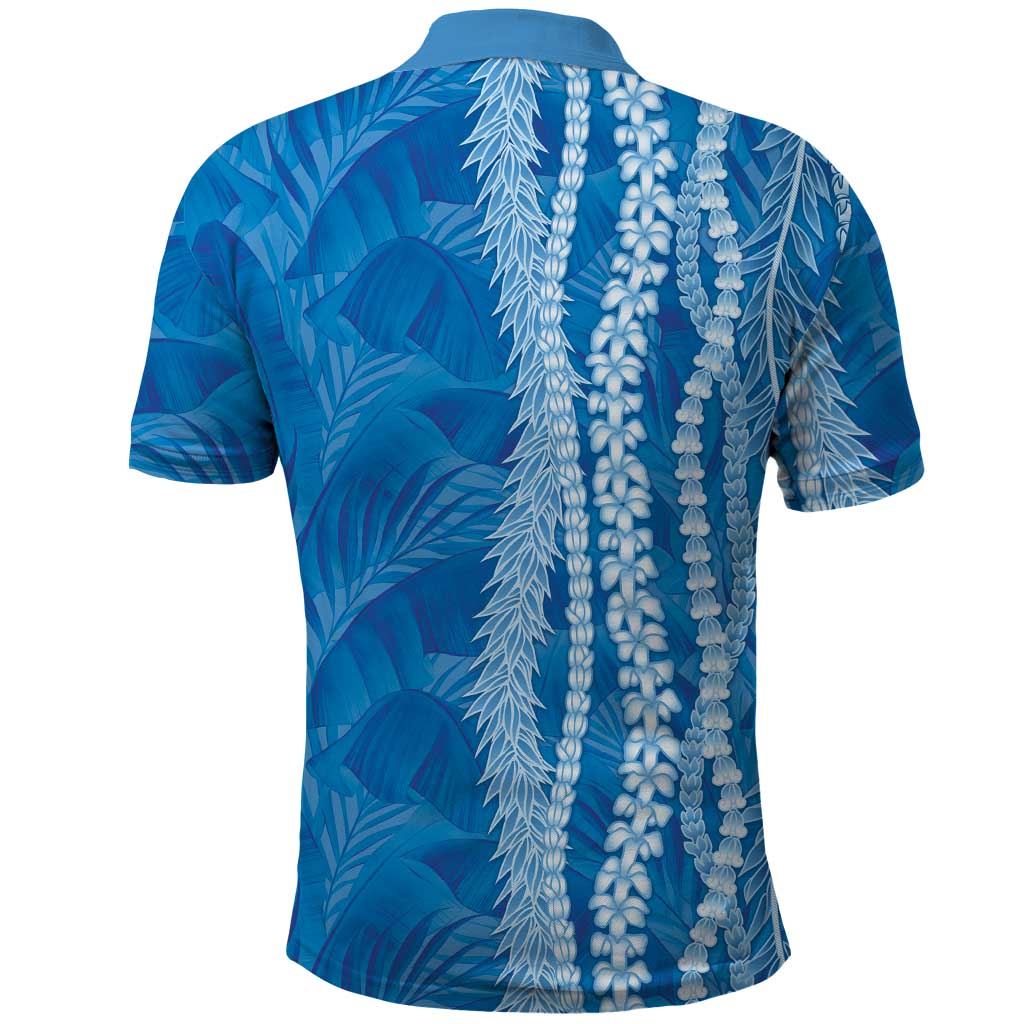 Hawaii Prince Kuhio Polo Shirt Blue Hawaiian Lau Maia With Leis